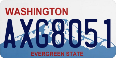 WA license plate AXG8051