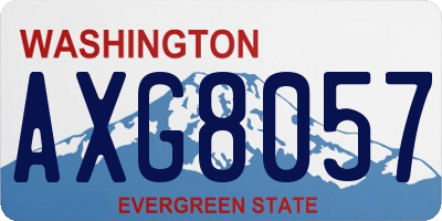WA license plate AXG8057