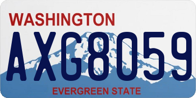 WA license plate AXG8059