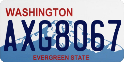 WA license plate AXG8067