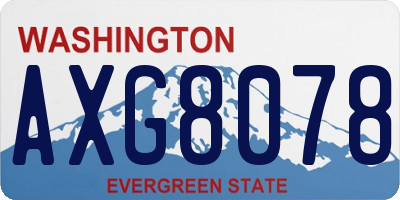 WA license plate AXG8078