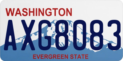 WA license plate AXG8083