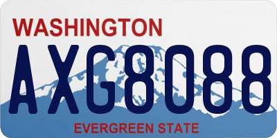 WA license plate AXG8088
