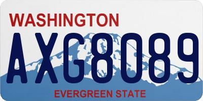 WA license plate AXG8089