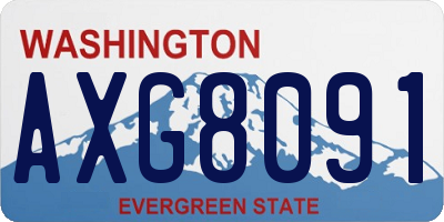 WA license plate AXG8091