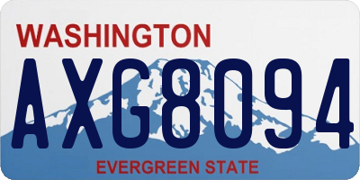 WA license plate AXG8094