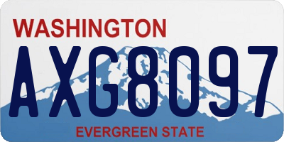 WA license plate AXG8097