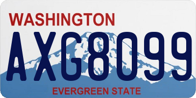 WA license plate AXG8099