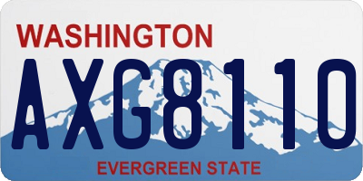 WA license plate AXG8110
