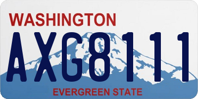 WA license plate AXG8111