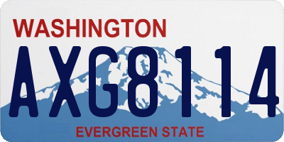 WA license plate AXG8114