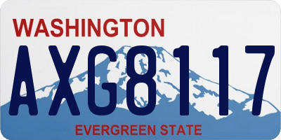 WA license plate AXG8117