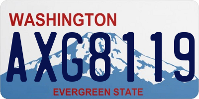 WA license plate AXG8119