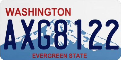 WA license plate AXG8122