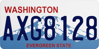 WA license plate AXG8128