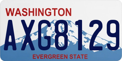 WA license plate AXG8129
