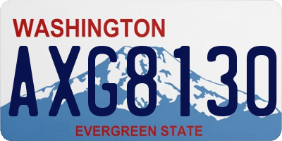 WA license plate AXG8130