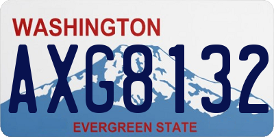 WA license plate AXG8132