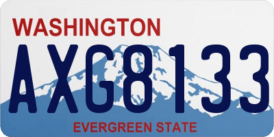 WA license plate AXG8133