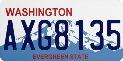 WA license plate AXG8135
