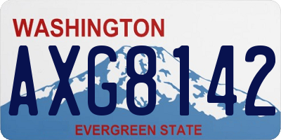 WA license plate AXG8142