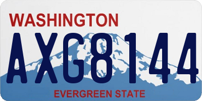 WA license plate AXG8144