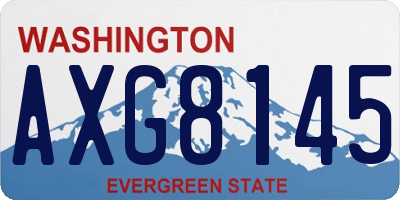 WA license plate AXG8145