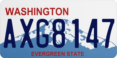 WA license plate AXG8147