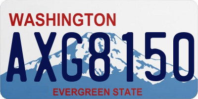 WA license plate AXG8150