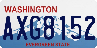WA license plate AXG8152