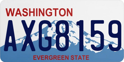 WA license plate AXG8159