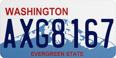 WA license plate AXG8167
