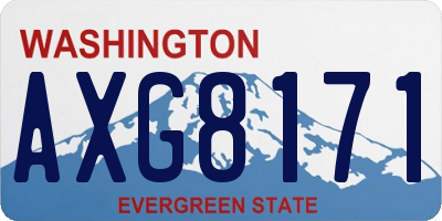 WA license plate AXG8171
