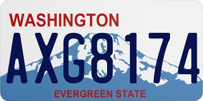 WA license plate AXG8174