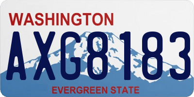 WA license plate AXG8183