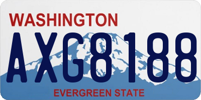 WA license plate AXG8188