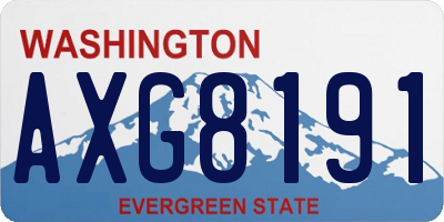 WA license plate AXG8191