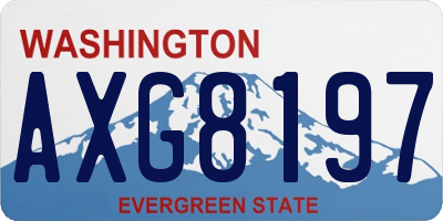 WA license plate AXG8197