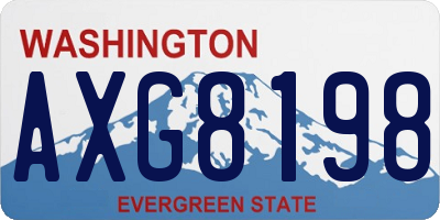 WA license plate AXG8198