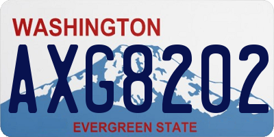 WA license plate AXG8202