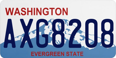 WA license plate AXG8208