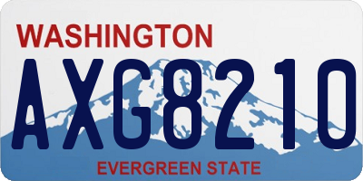 WA license plate AXG8210