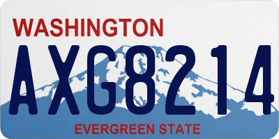 WA license plate AXG8214
