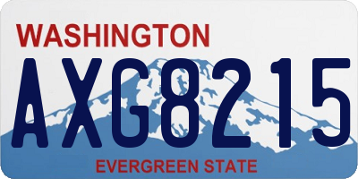 WA license plate AXG8215