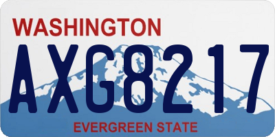 WA license plate AXG8217