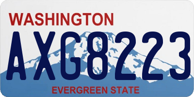 WA license plate AXG8223