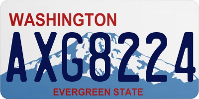 WA license plate AXG8224