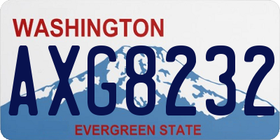 WA license plate AXG8232