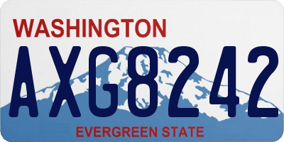 WA license plate AXG8242