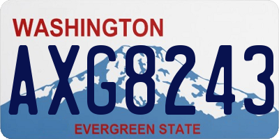 WA license plate AXG8243